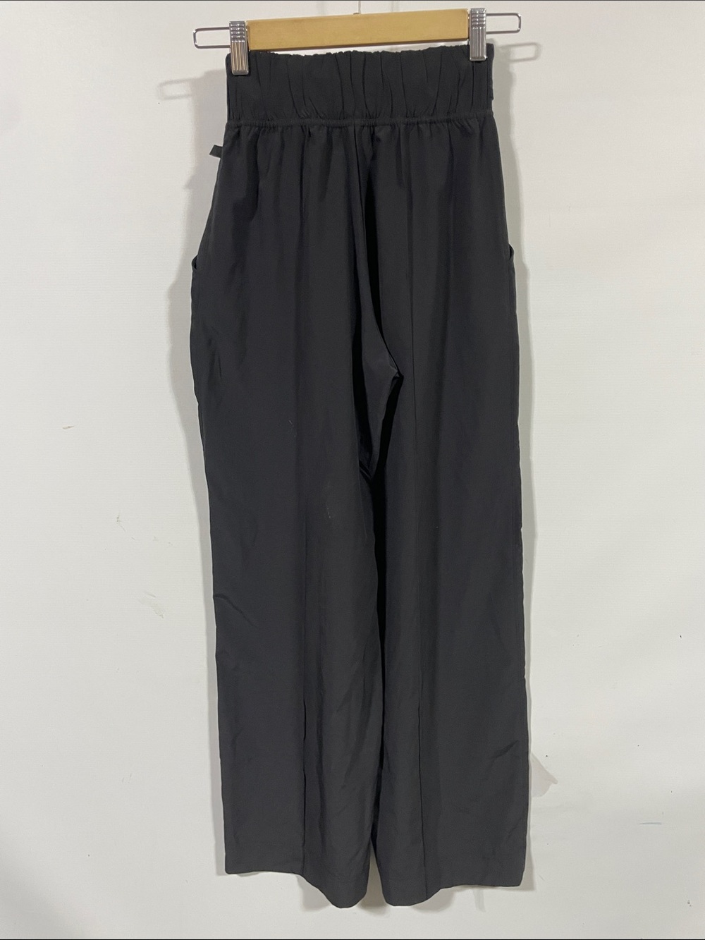 lululemon athletica Black High-Waist Wide-Leg Pants with Tie - Picture 3 of 3